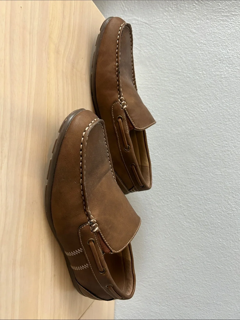 GBX Brown Men's Slip-On Driving Loafers